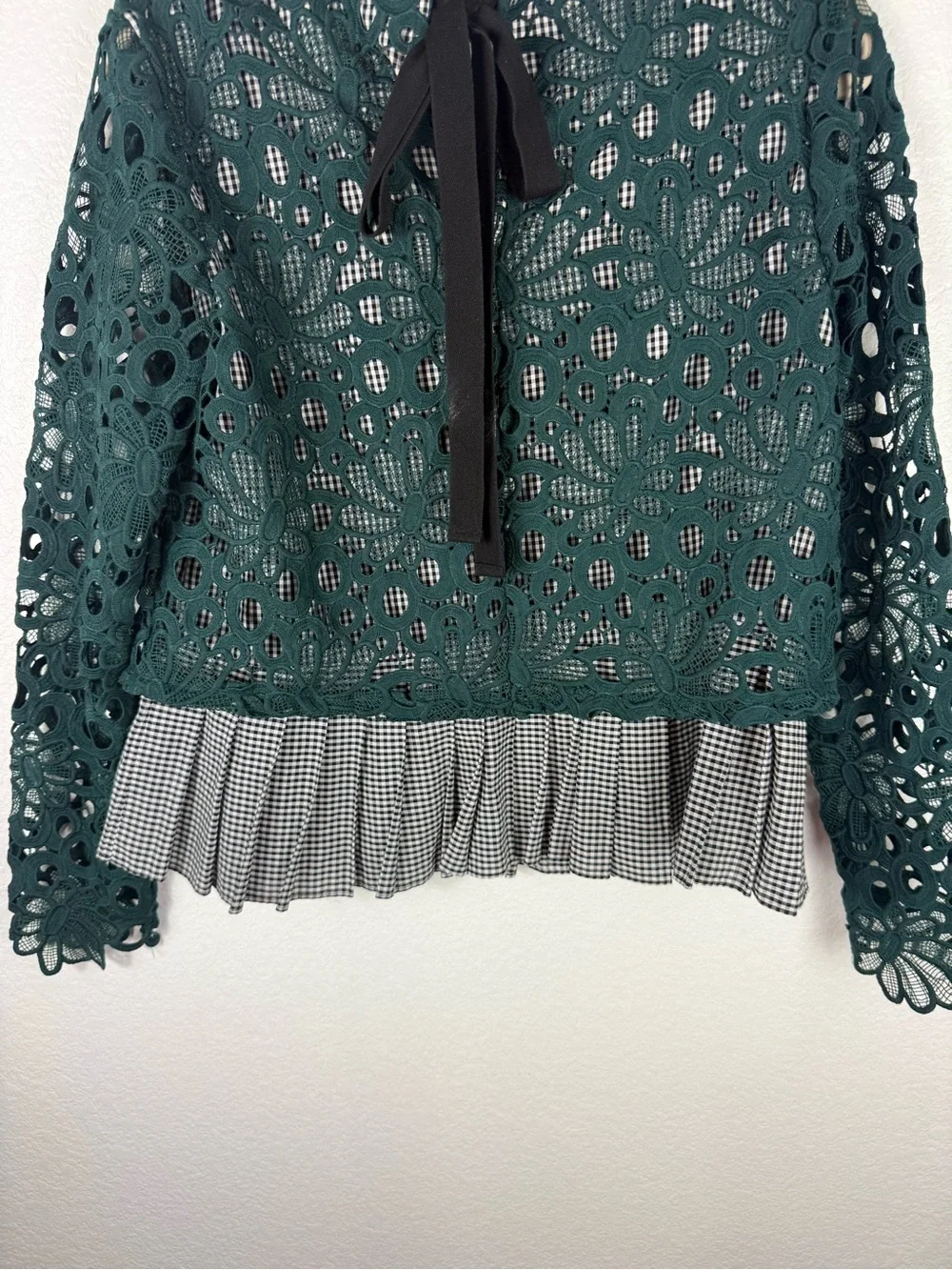 Maeve by Anthropologie Lace Peplum Blouse Size M